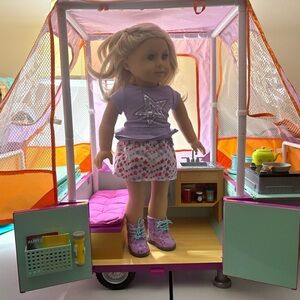 Retired American girl pop up camper